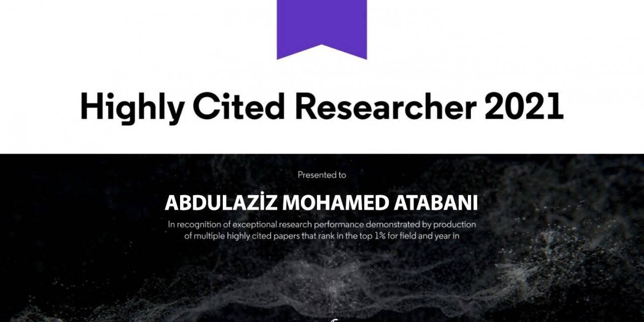 ERÜ’lü Atabani, dünyanın en çok atıf alan araştırmacıları arasında