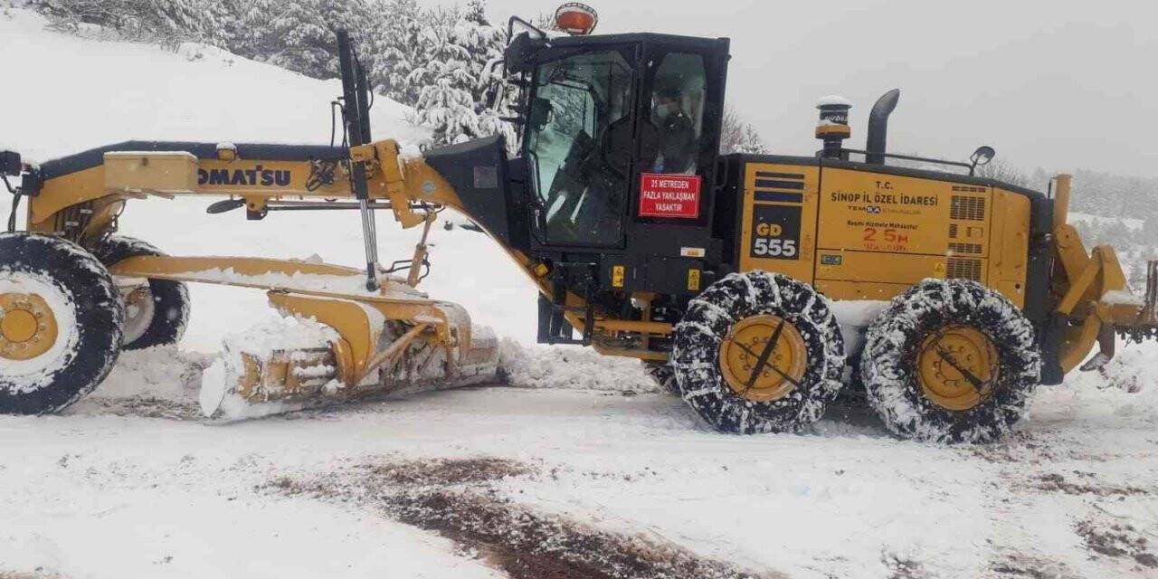 Sinop’ta 157 köy yolu kapalı