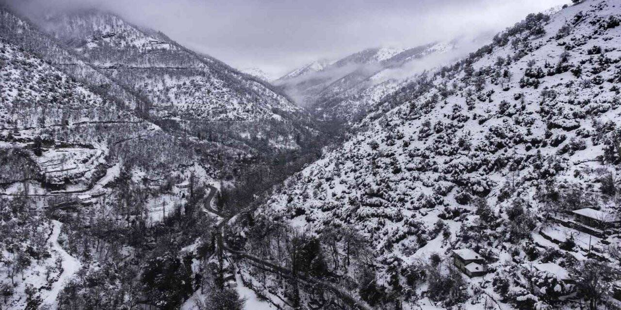 Drone ile muhteşem kar manzaraları