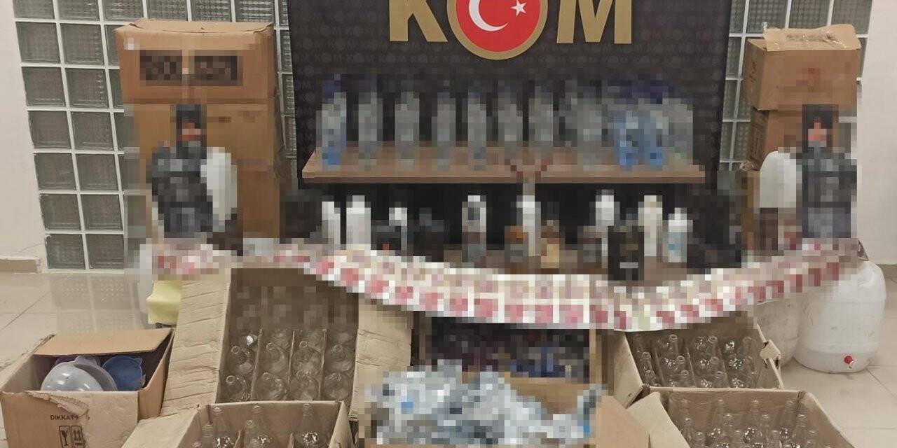 Manisa’da sahte içki imalathanesine baskın: 1 gözaltı