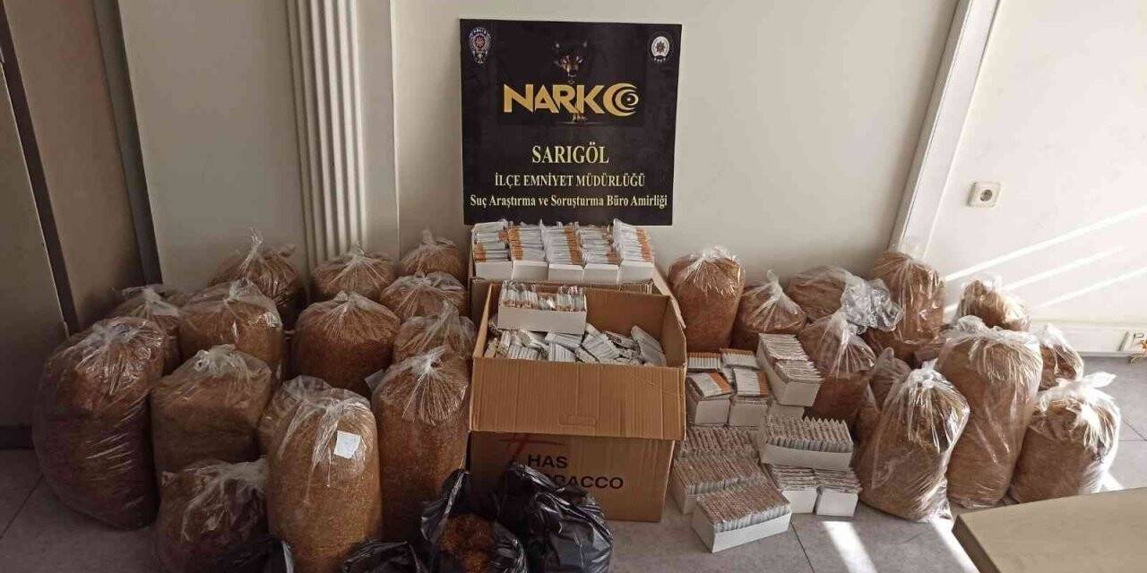 Sarıgöl de kaçak tütün operasyonu