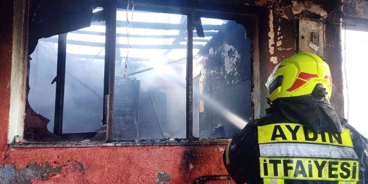 Nazilli’de ev yangını