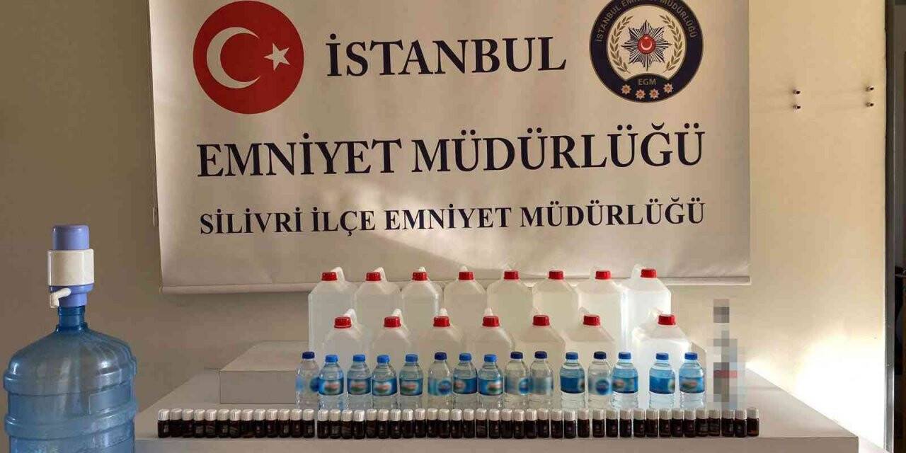 Silivri’de sahte alkol baskını: 1 gözaltı