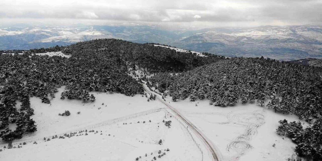 Topçam yaylası beyaz örtü ile kaplandı