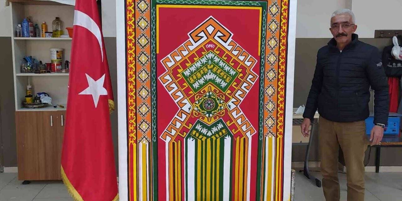 Resim ve bakır rölyef sanatçısından anlamlı eser