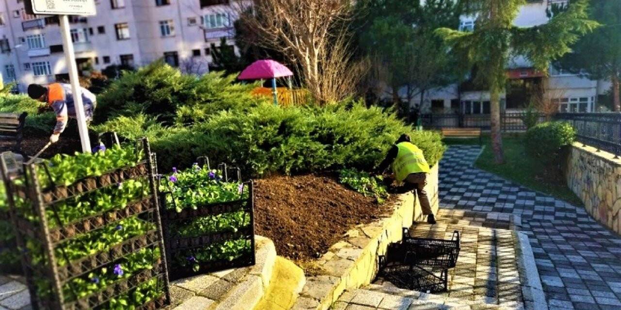 Maltepe’de park ve bahçelere son dokunuşlar yapılıyor