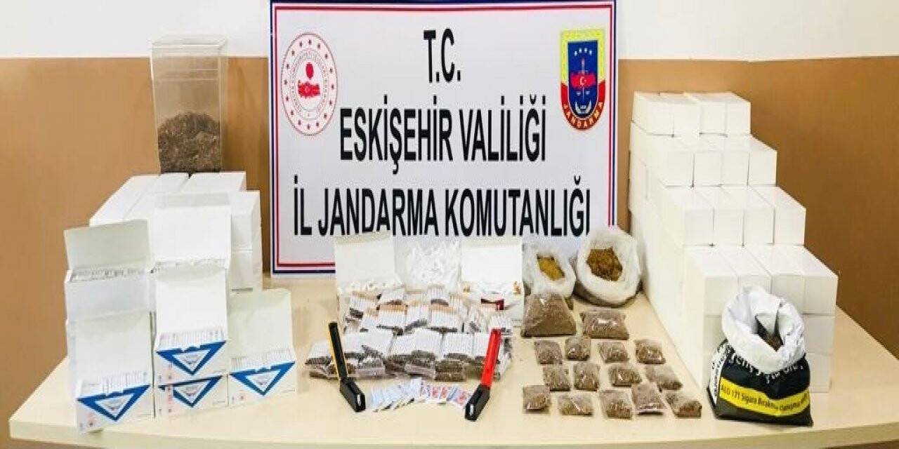 Jandarmadan kaçak tütün ve makaron operasyonu