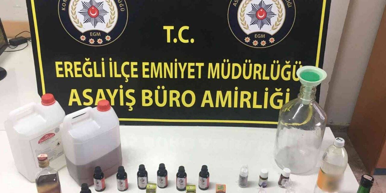 Sahte içki yapan 4 kişi yakalandı