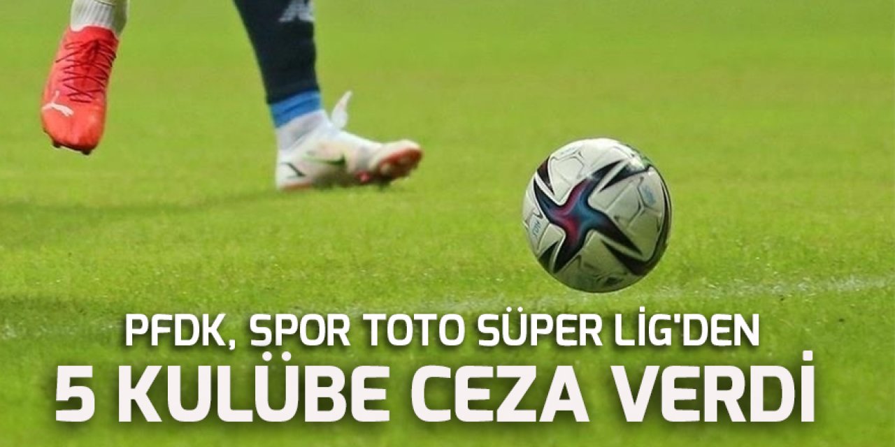 PFDK, Spor Toto Süper Lig'den 5 kulübe ceza verdi