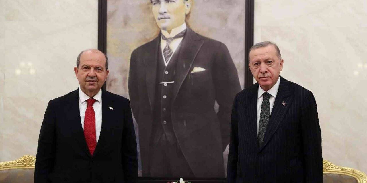 Cumhurbaşkanı Erdoğan, KKTC Cumhurbaşkanı Tatar ile görüştü