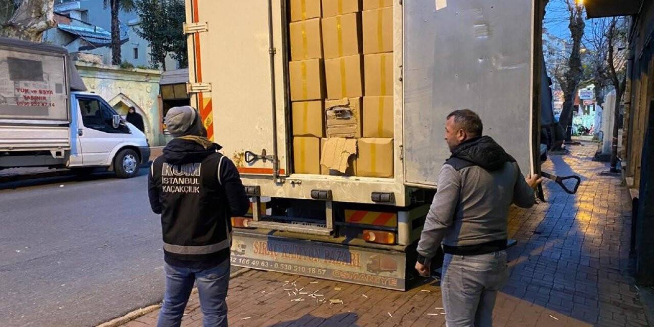 Arnavutköy’de kaçak sigara operasyon: 1 gözaltı