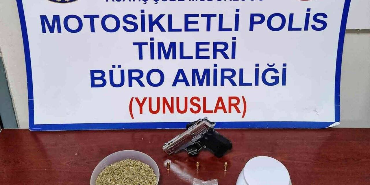 Kütahya’da uyuşturucu madde ve ruhsatsız tabanca ele geçirildi