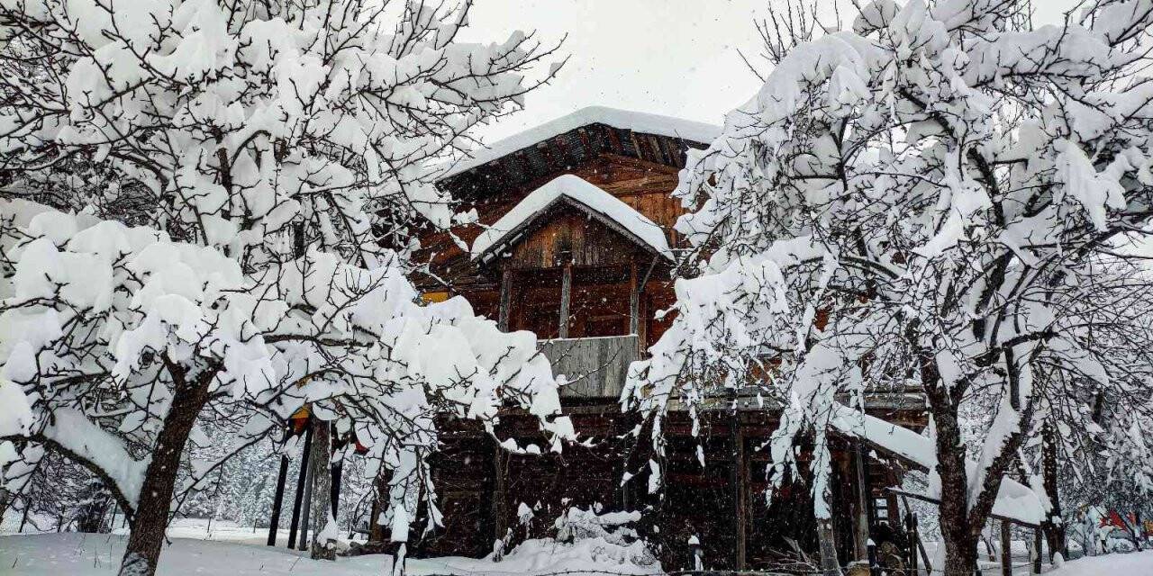 Sakin Şehir Şavşat’dan kartpostallık kar manzaraları