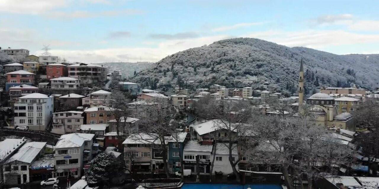 Beyaza bürünen Rumeli Kavağı’nda kartpostallık görüntüler oluştu