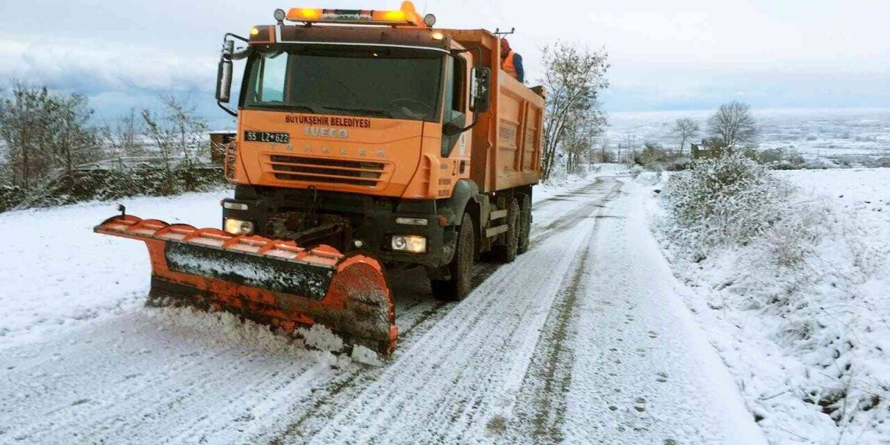 Samsun’da kar timleri mücadeleye başladı