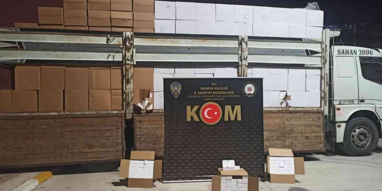Manisa’da 6 milyon 500 bin makaron yakalandı