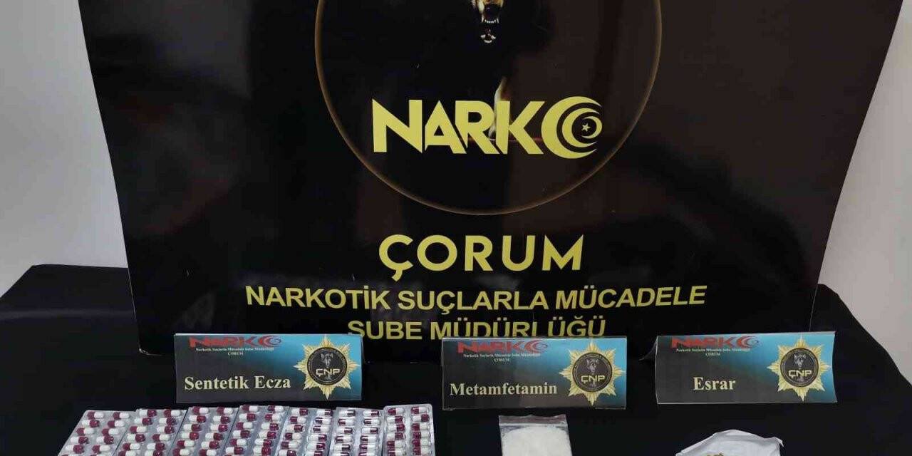 Çorum polisinden uyuşturucu operasynu