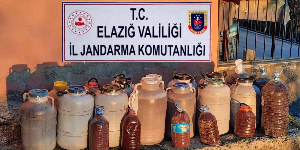 Elazığ’da 395 litre sahte içki ele geçirildi