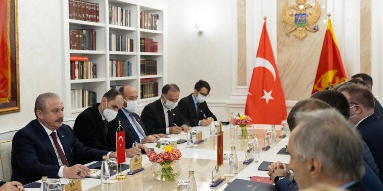 TBMM Başkanı Şentop, Karadağ Karadağ Parlamento Başkanı Beçiç ile görüştü