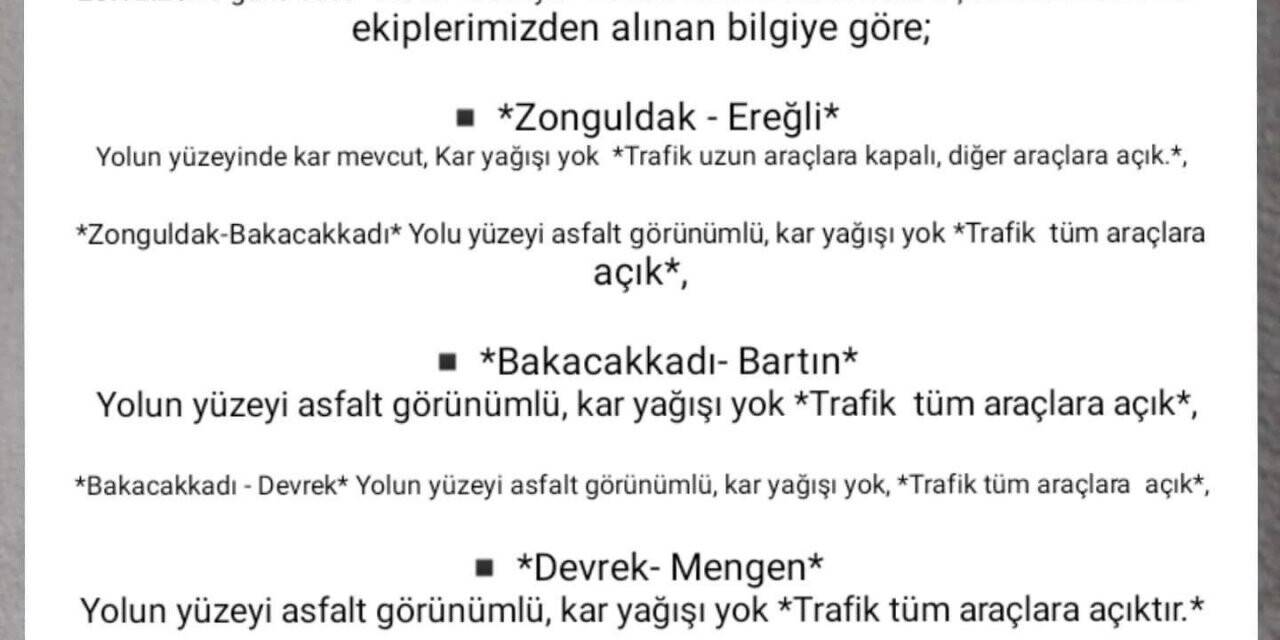 Karla mücadelede karayollarının durumu açıklandı