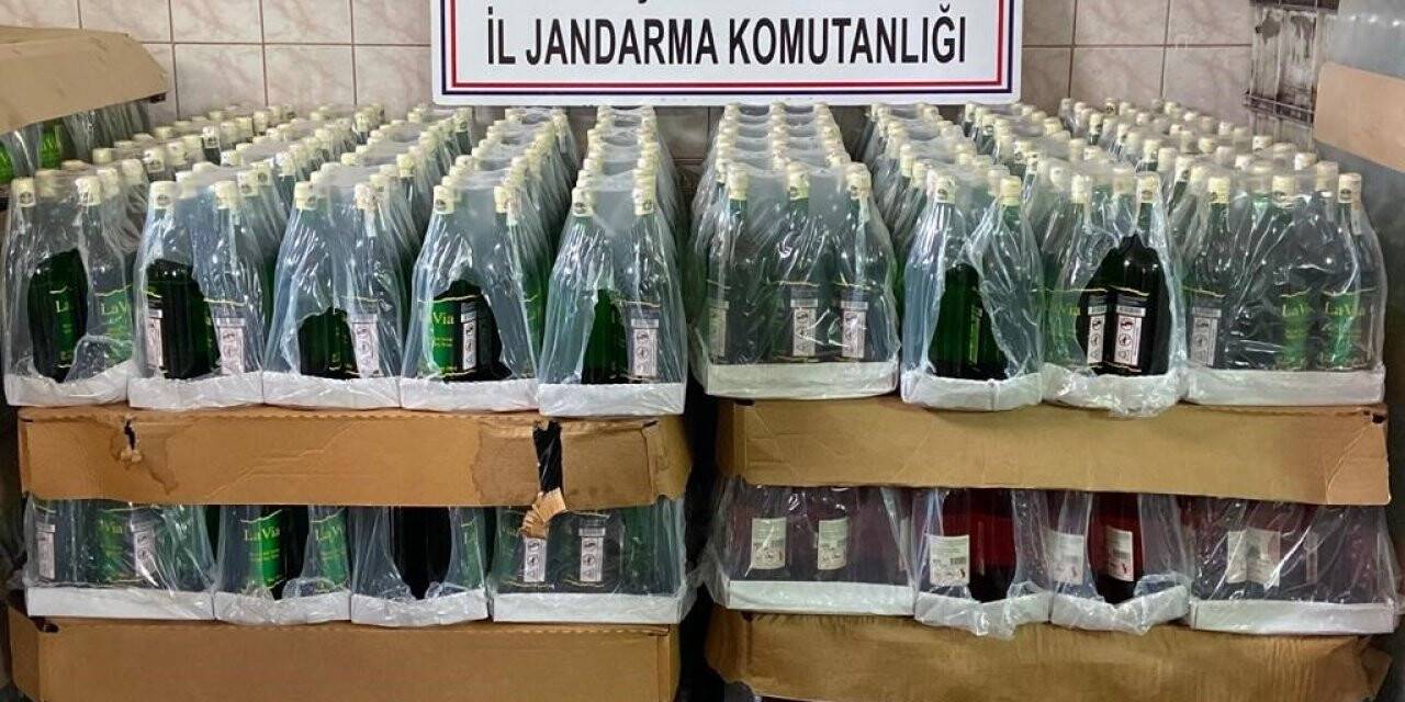 Nevşehir’de satışa hazır 732 şişe kaçak şaraba el konuldu