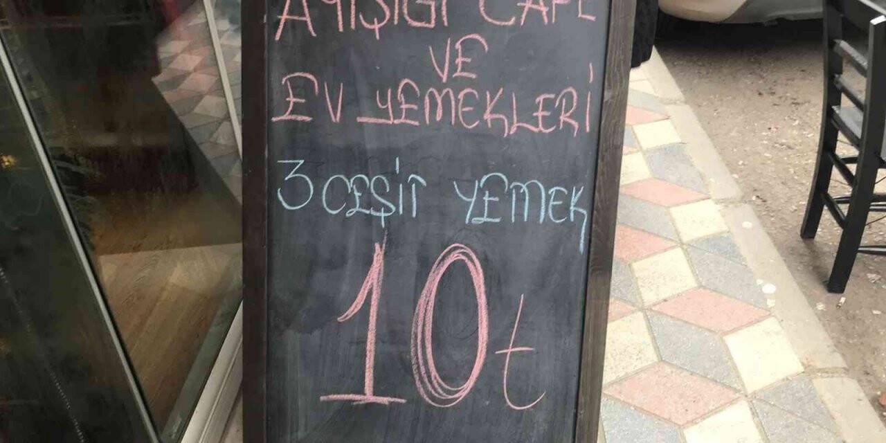 Vatandaş doysun diye 3 çeşit yemeği 10 liradan satmaya başladılar