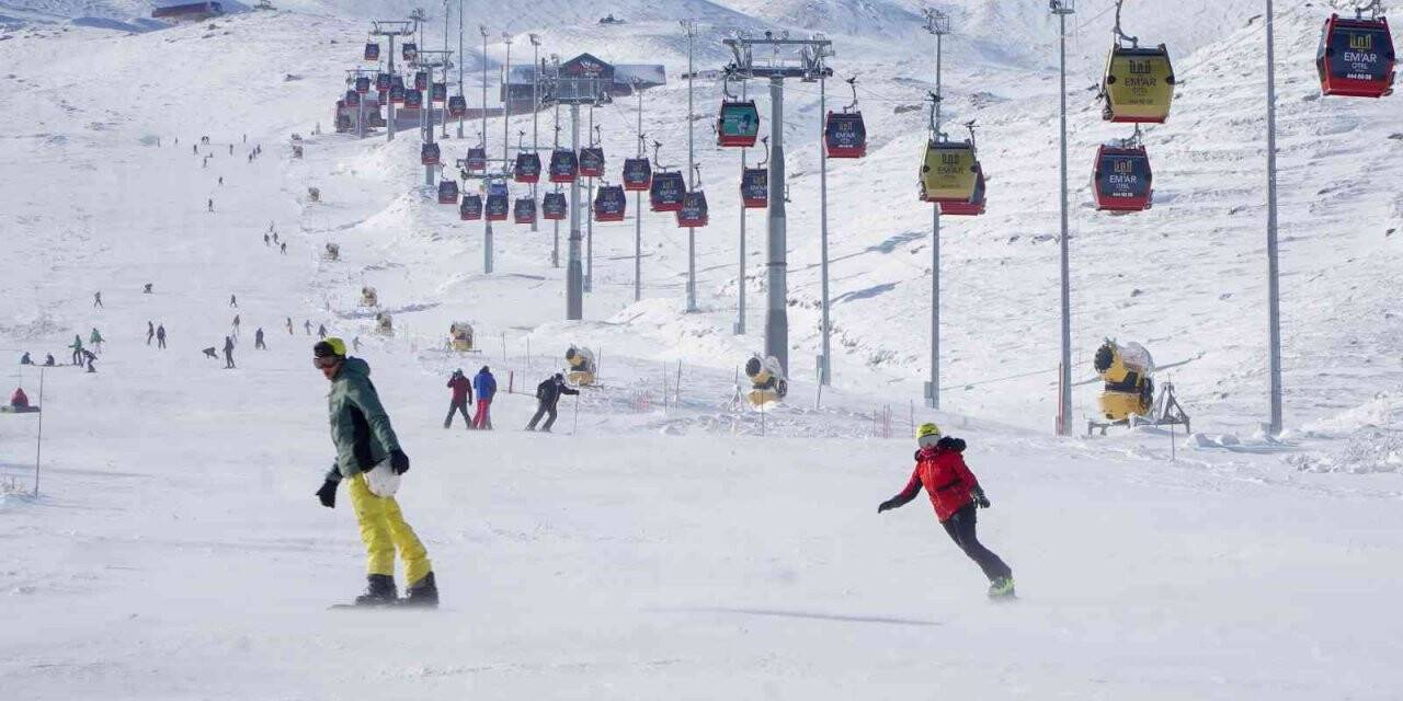 Sezon açıldı kayakseverler Erciyes’te buluştu