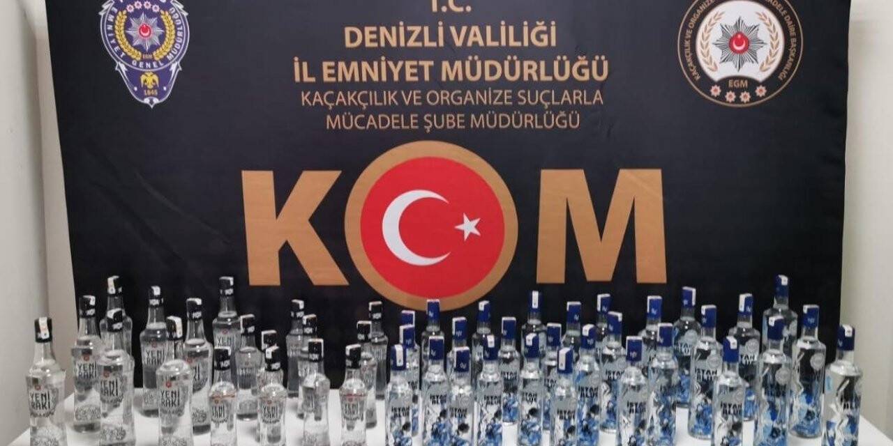 Denizli’de 10 farklı adreste sahte alkol üreten 13 kişi yakalandı