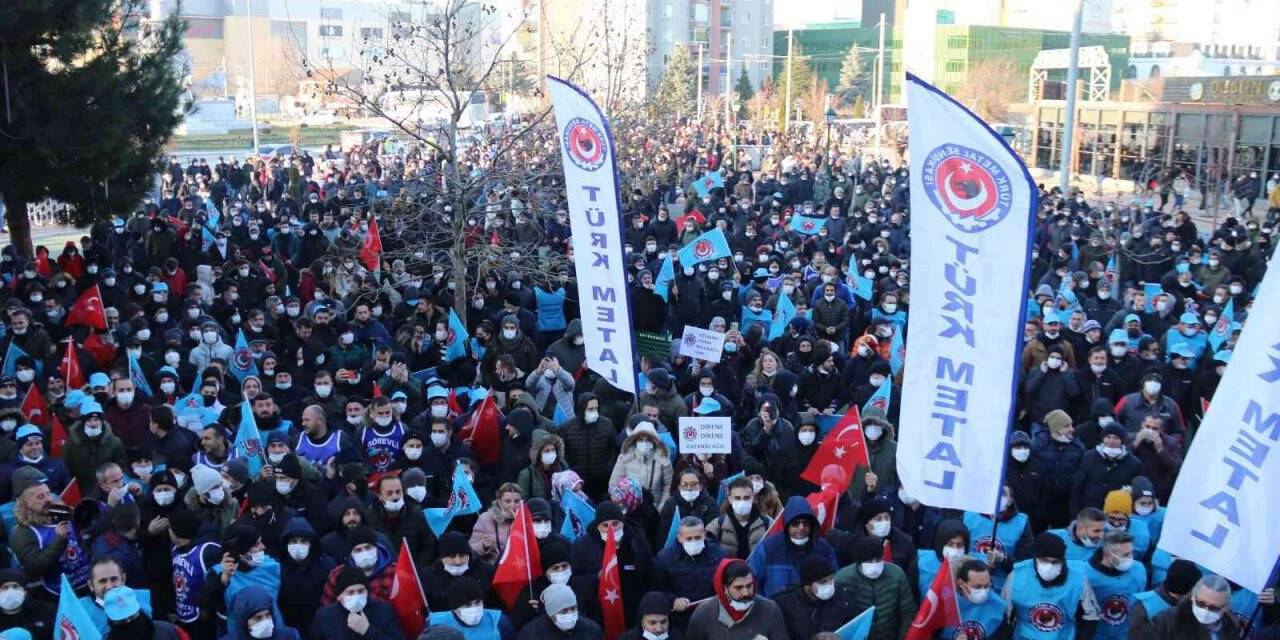 Arçelik işçilerinin de katıldığı eylemde metalciler MESS’in teklifini protesto etti