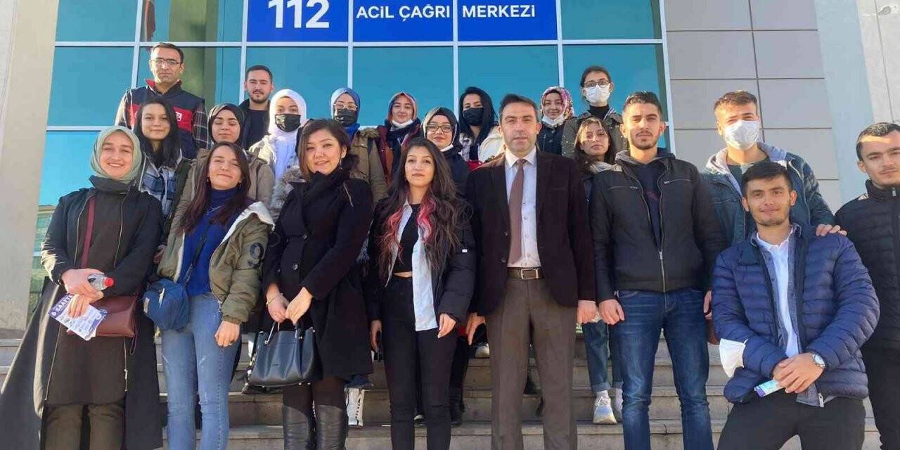 112 Çağrı Merkezinden NEVÜ Gülşehir SMYO Öğrencilerine Teknik Eğitim