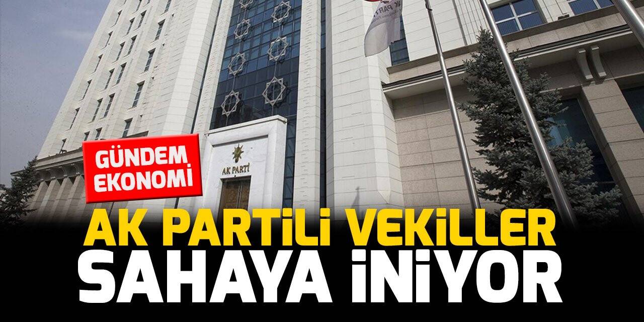AK Partili vekiller sahaya iniyor