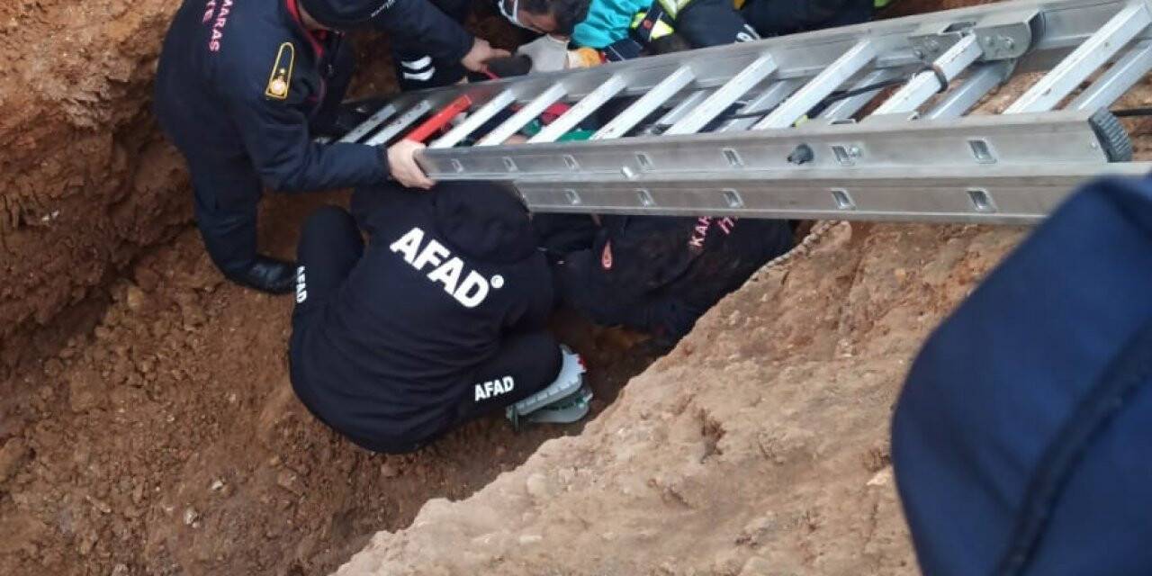 Kahramanmaraş’ta kanalizasyon kazısında göçük: 1 işçi yaralandı