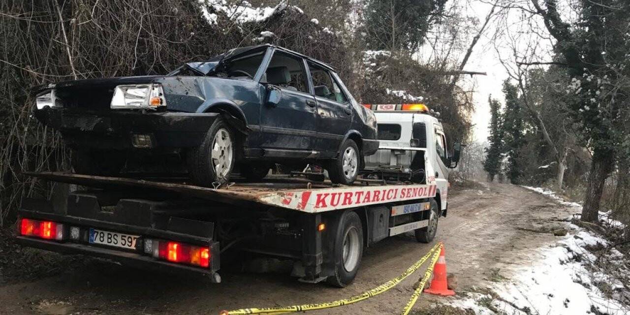 İki kişiye mezar olan otomobil uçurumdan çıkarıldı