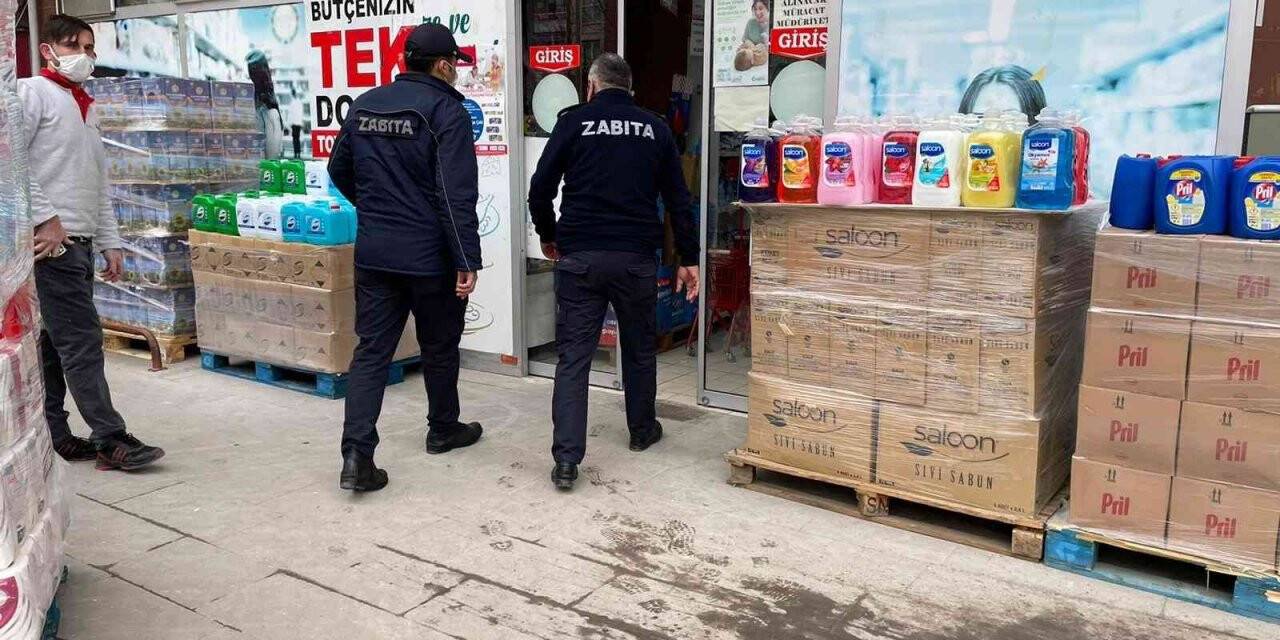 Zabıta ekiplerinden marketlerde fahiş fiyat denetimi