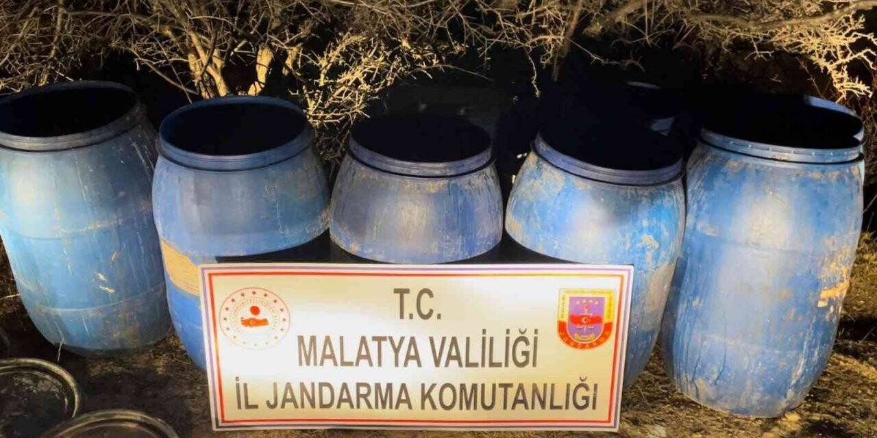 Malatya’da 2 bin litre sahte alkol ele geçirildi