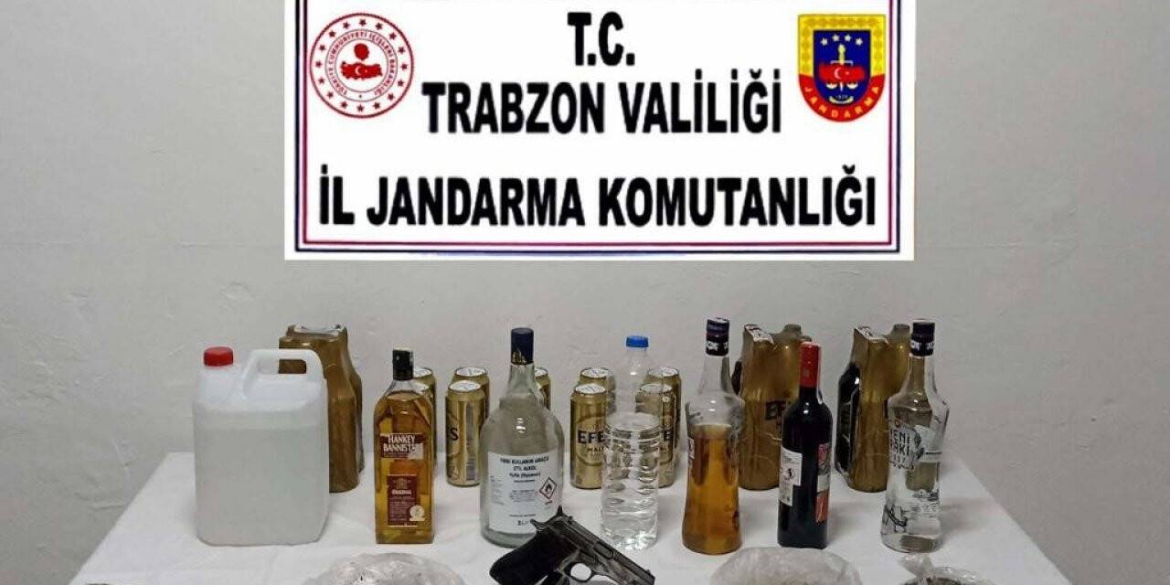 Jandarmadan sahte alkol ve uyuşturucu operasyonu