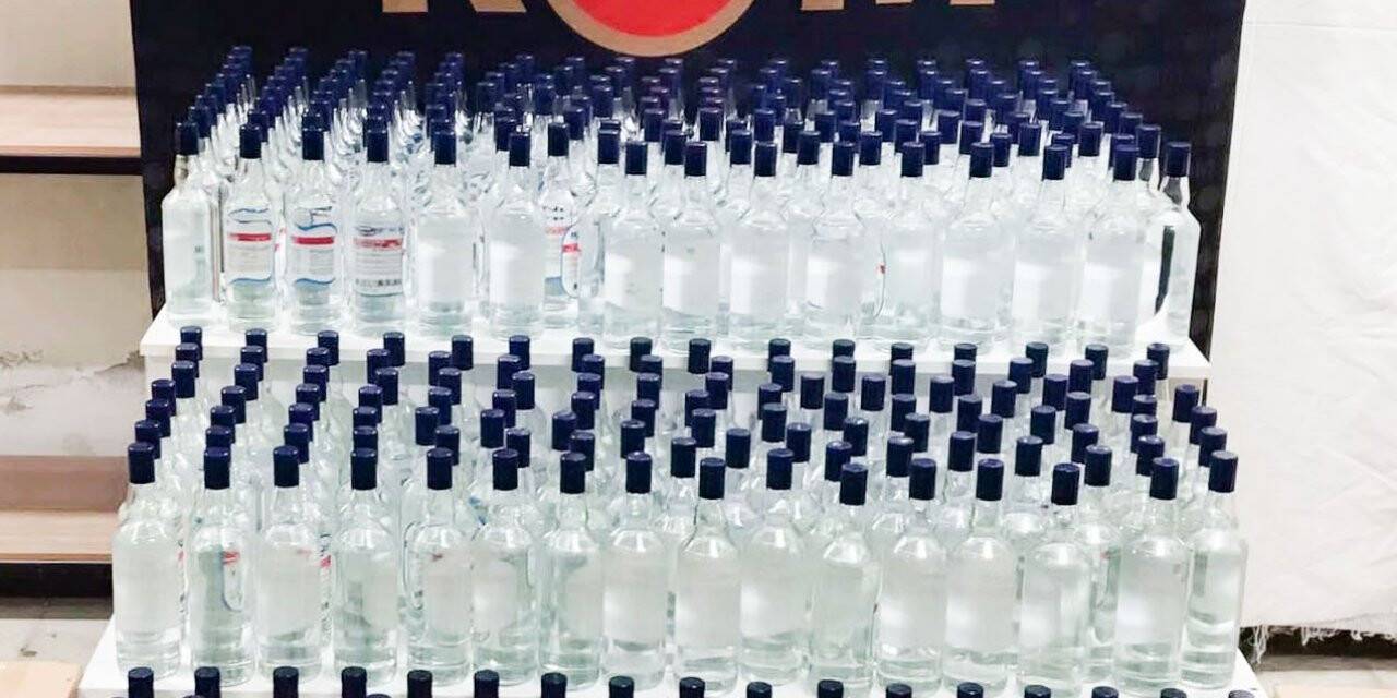Alkol yapımında kullanılan 400 litre etil alkol ele geçirildi