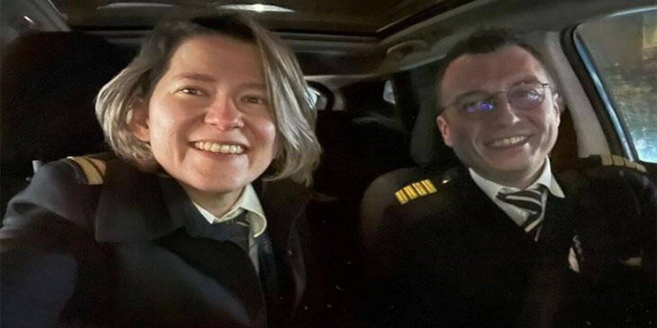 Karı koca pilot 35 bin fitte karşılaştı