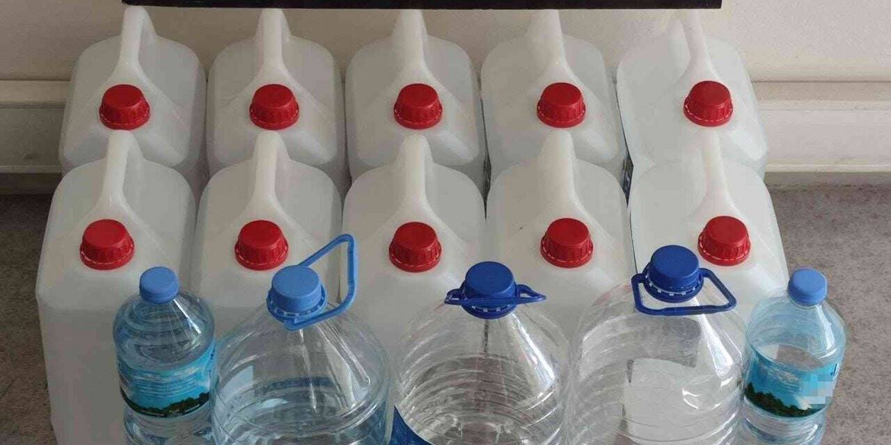Manisa’da 57 litre kaçak alkol ele geçirildi
