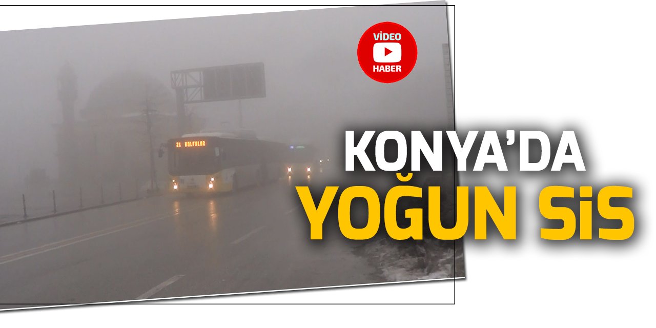 Konya'da yoğun sis etkili oldu