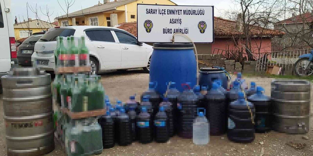 Tekirdağ’da polisten kaçak içki operasyonu