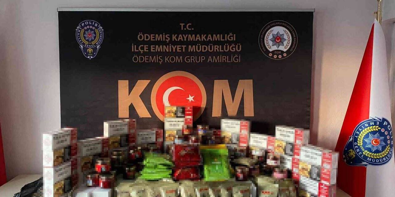 İş yerinde kaçak ve bandrolsüz nargile tütünü ele geçirildi