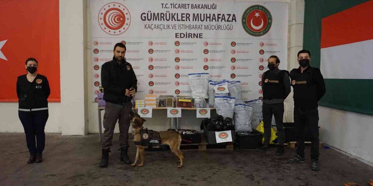 Kapıkule’de yaklaşık 22 milyon değerinde uyuşturucu ve ticari eşya ele geçirildi