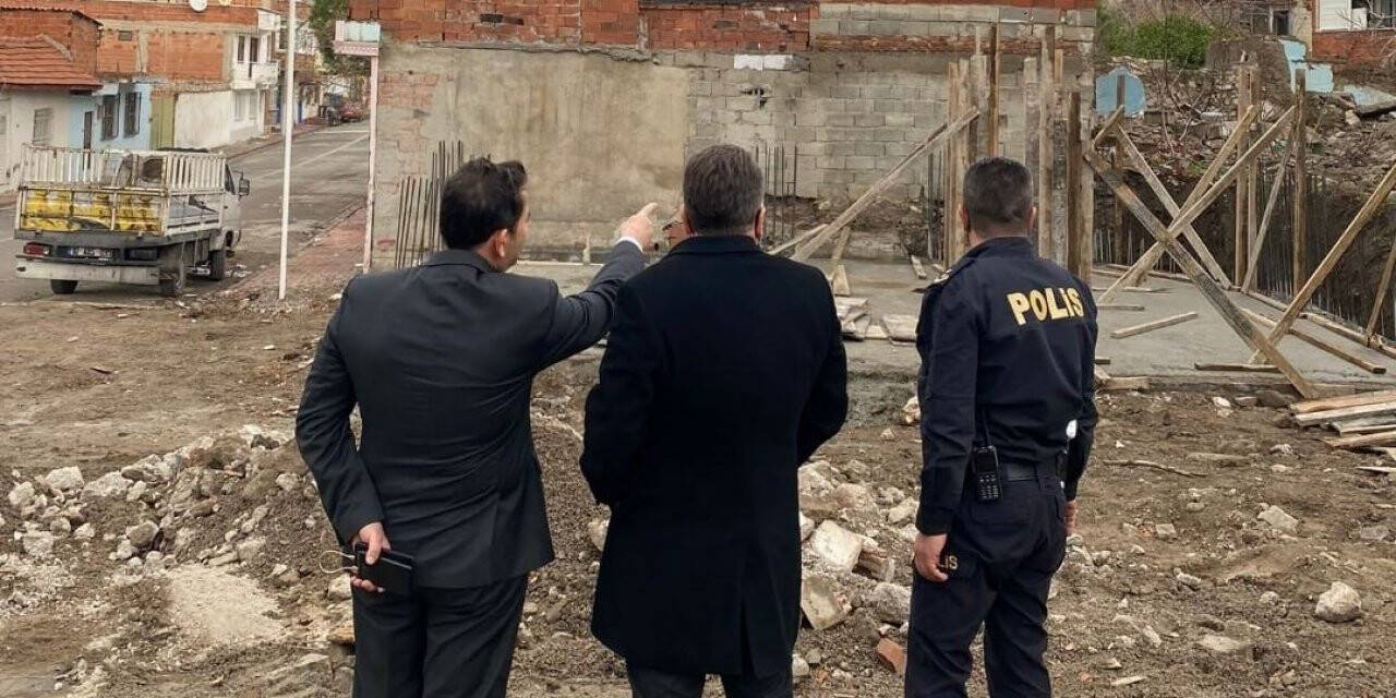 İl Emniyet Müdürü Onar, polis merkezi inşaatını inceledi