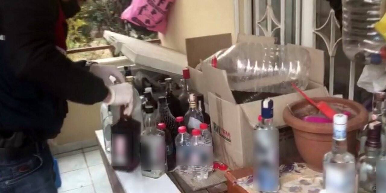Evde alkol üretimine suçüstü