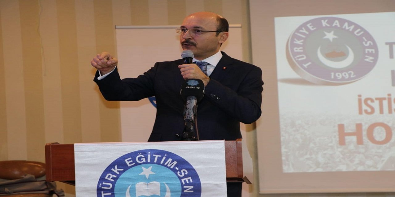 Türk Eğitim-Sen Genel Başkanı Talip Geylan Konya’dan seslendi