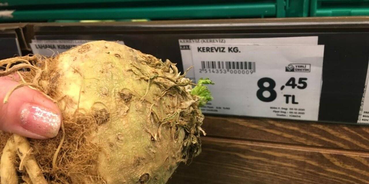 Üreticiden 2 buçuk TL’ye çıkan kereviz markette 8 TL