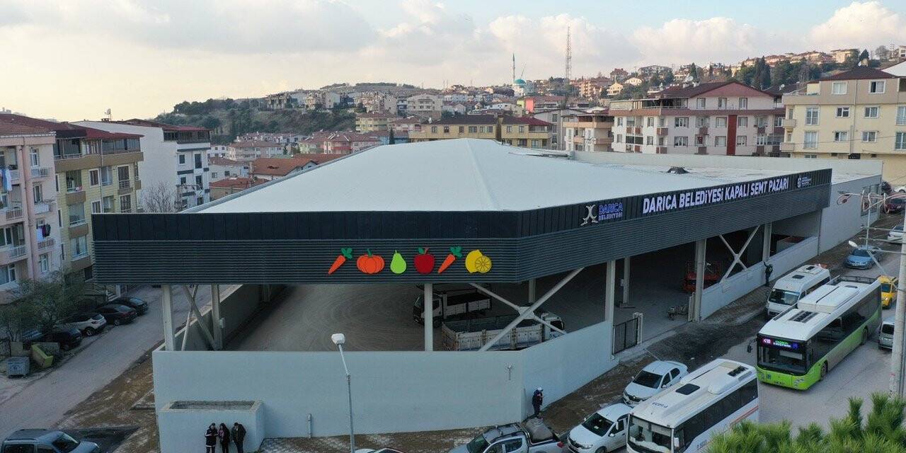 Darıca’nin ilk kapalı pazar yeri açılışa hazır