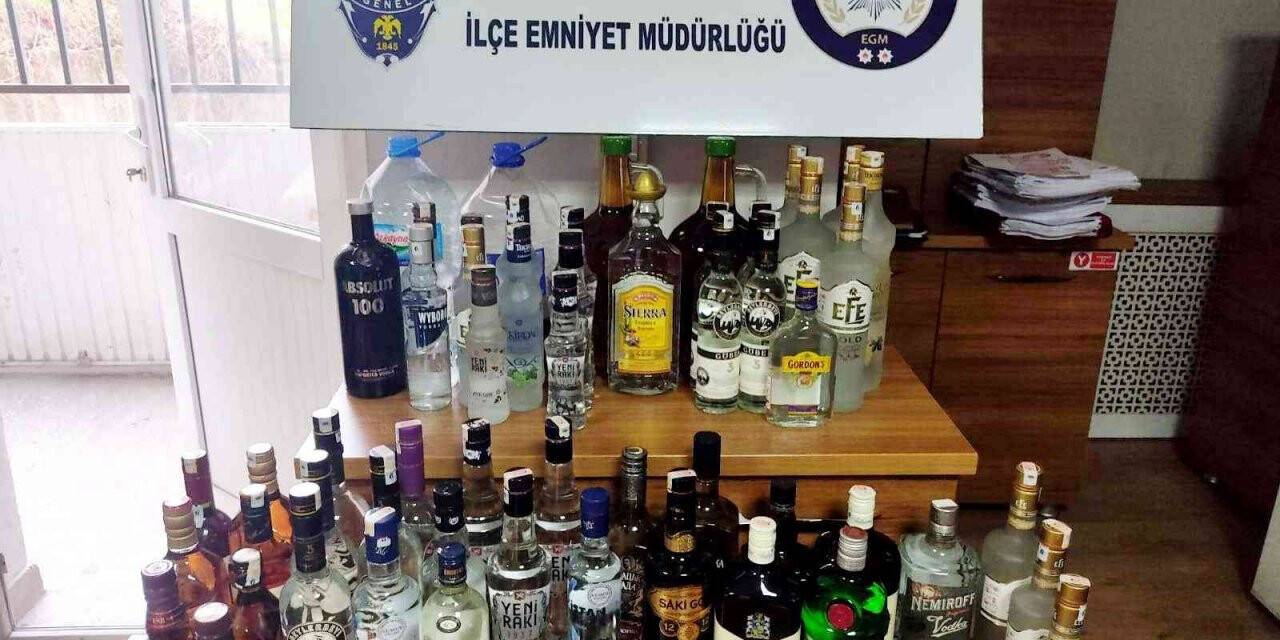 Mudanya’da 55 litre sahte içki ele geçirildi