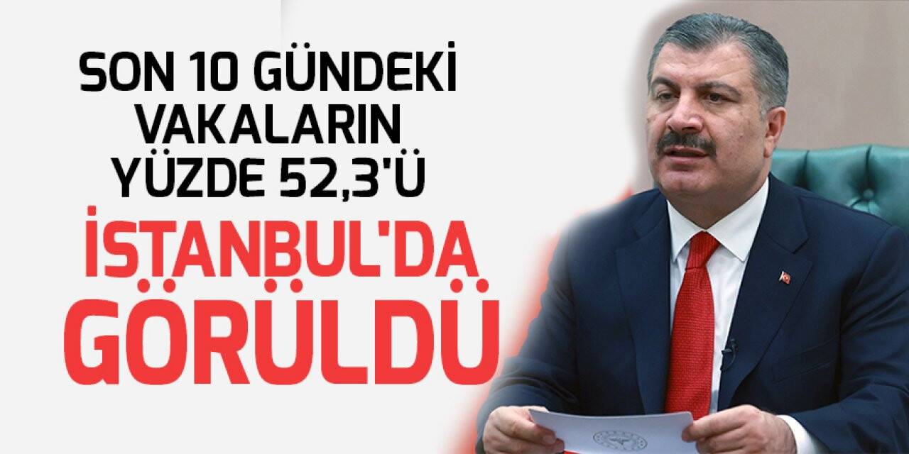 Fahrettin Koca: Son 10 gündeki vakaların yüzde 52'si İstanbul kaynaklı